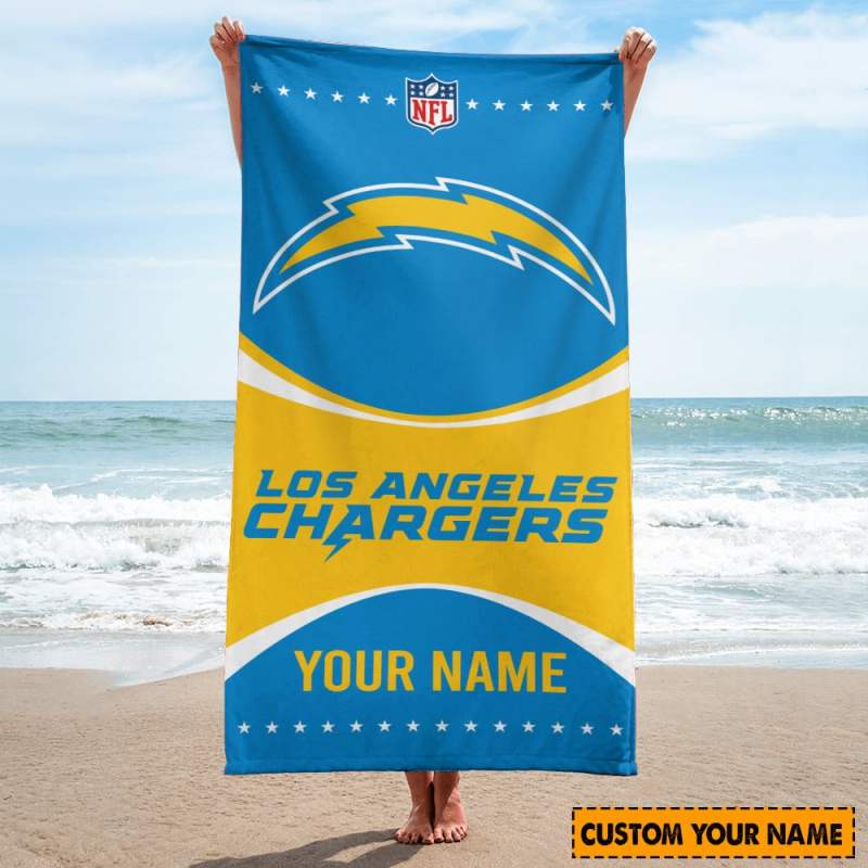 Los Angeles Chargers Beach Towel Design