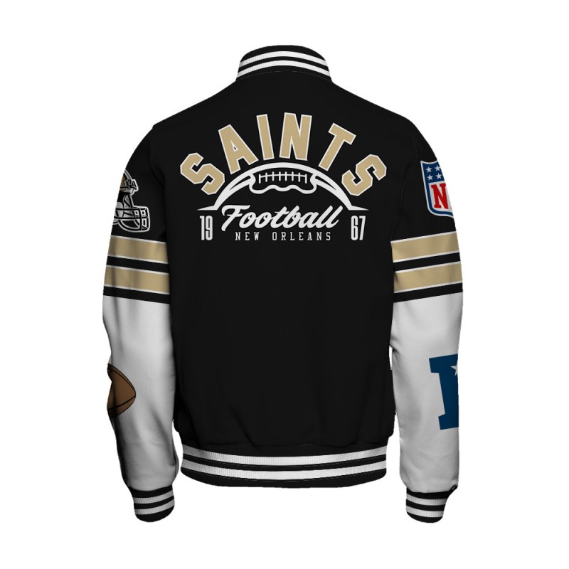 New Orleans Saints Unisex Ultimate Game Day Varsity Jacket