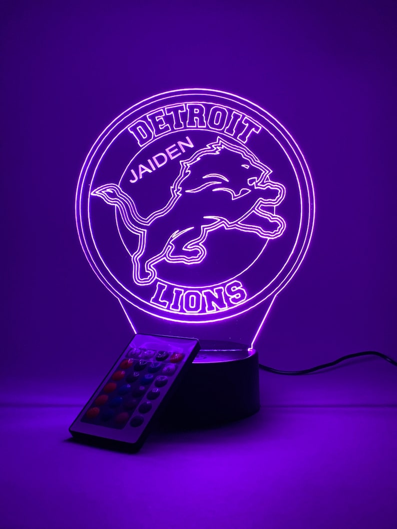 Detroit Lions Personalized 3D Lamp