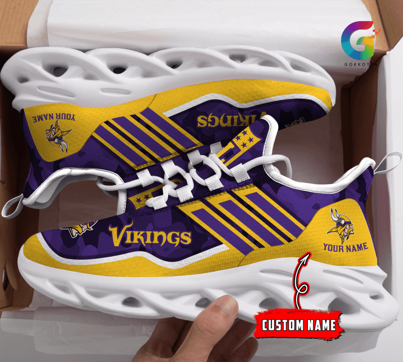 Minnesota Vikings Personalized Yezy Running Sneakers
