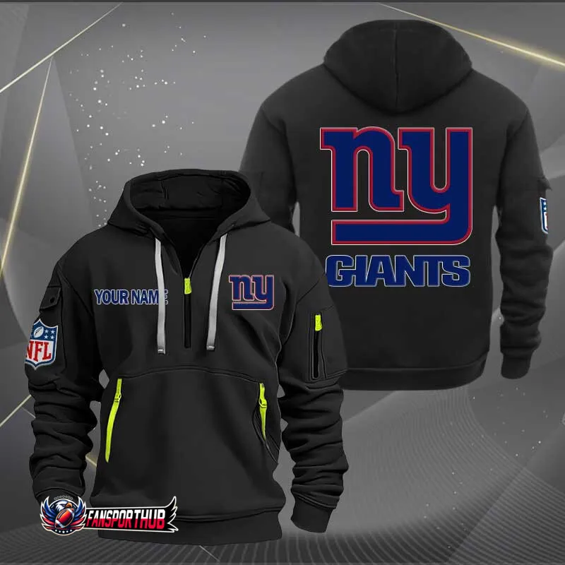 New York Giants Quarter Zip Hoodie