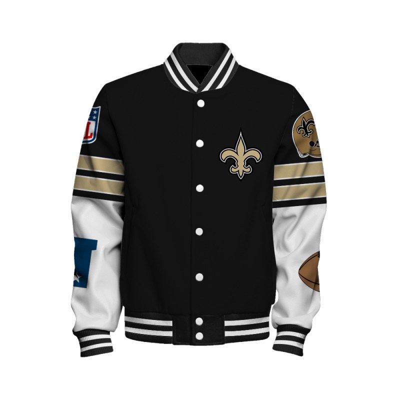 New Orleans Saints Unisex Ultimate Game Day Varsity Jacket
