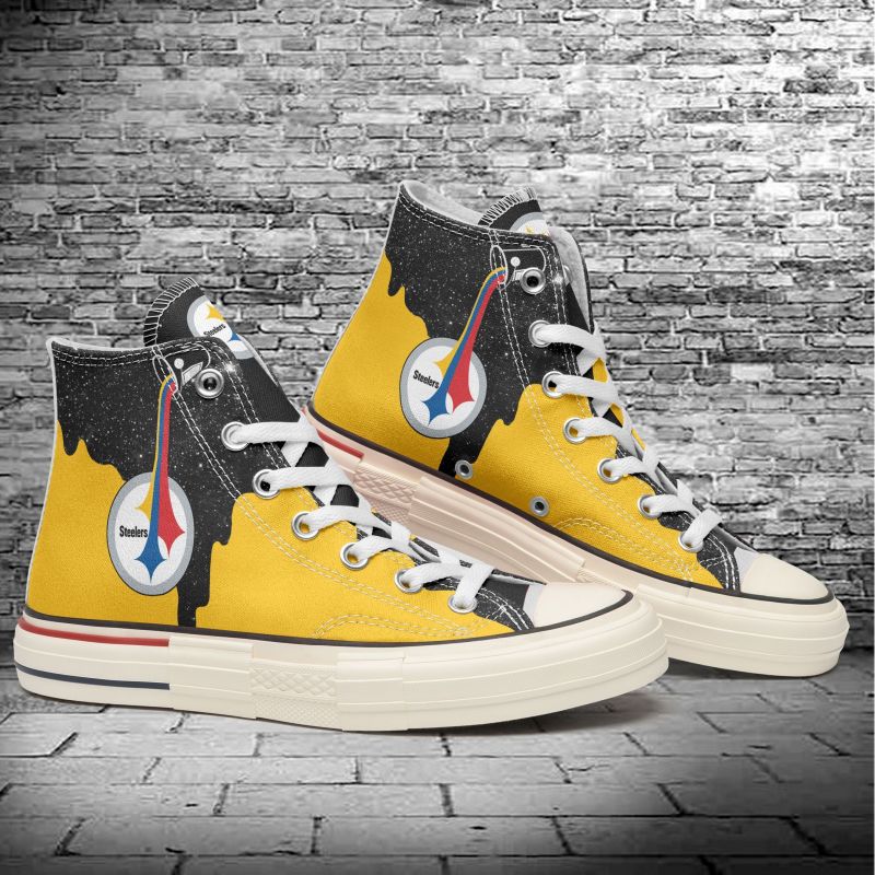 Pittsburgh Steelers High Top Canvas Shoes