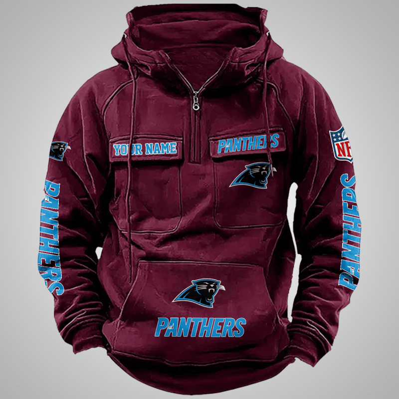 Stylish Carolina Panthers Zip Hoodie