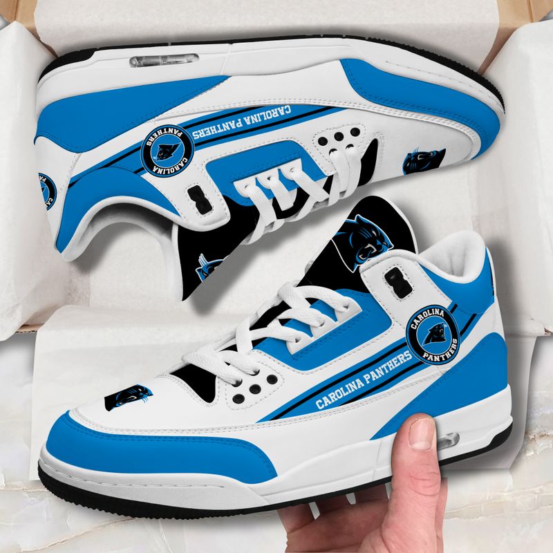 Carolina Panthers JD03 Genuine Leather Shoes - Image 1