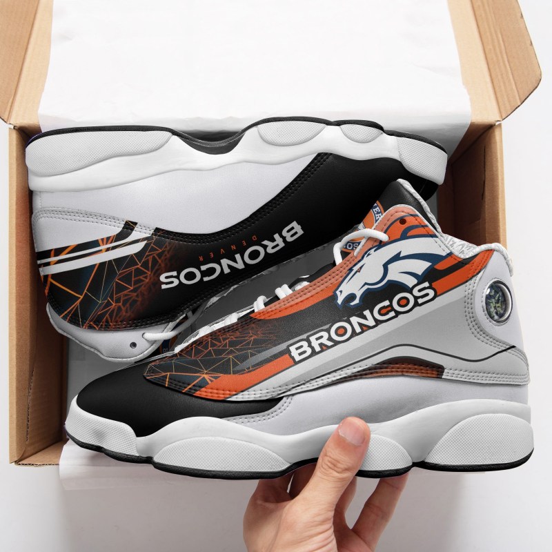 Denver Broncos Air JD13 Sneakers - Side View