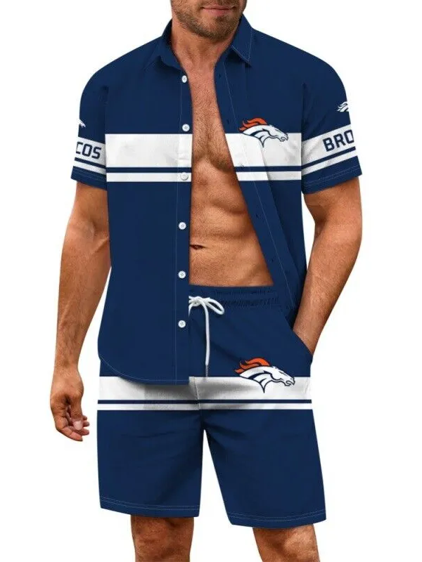 Denver Broncos Combo Hawaiian Shirt and Shorts