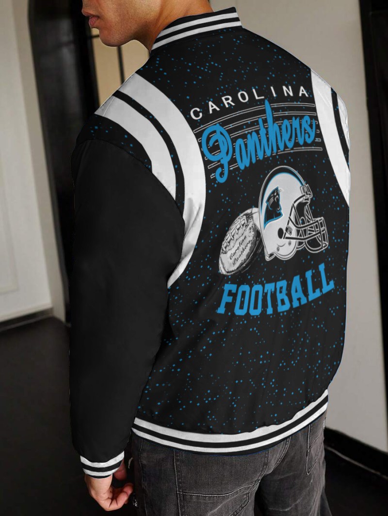 Carolina Panthers Varsity Jacket Back View