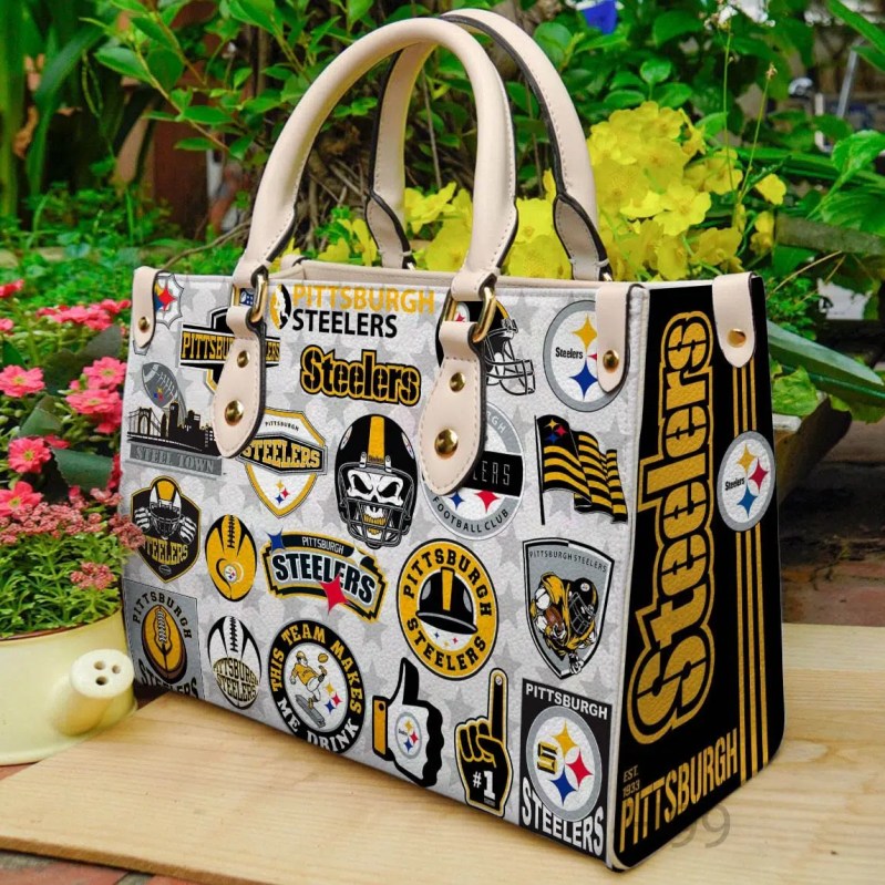 Pittsburgh Steelers Leather Hand Bag