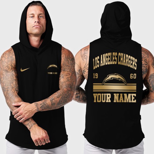 Los Angeles Chargers Men's Workout Hooded Tank Top