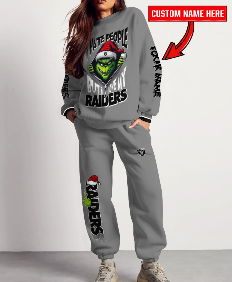 Las Vegas Raiders Combo Unisex Sweatshirt and Sweatpants Christmas Collection