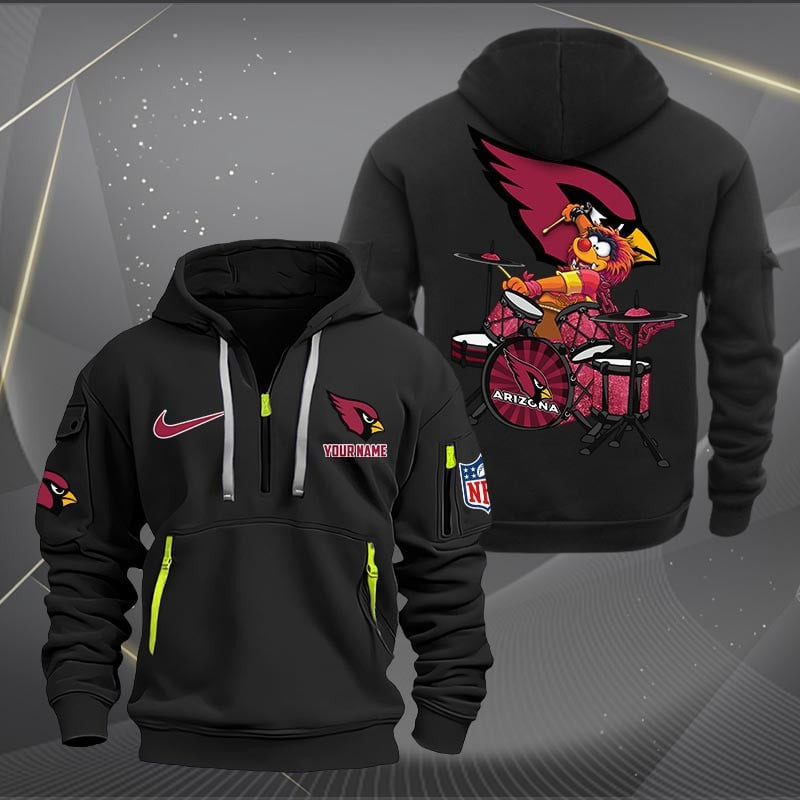 Arizona Cardinals Quarter Zip Hoodie 2