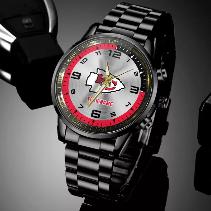 Kansas City Chiefs Black Fashion Watch