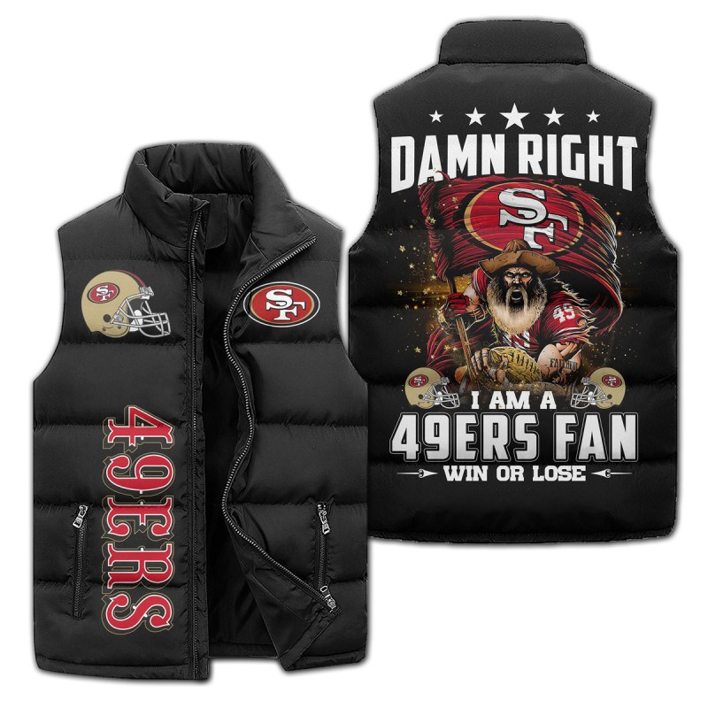 San Francisco 49ers Premium Sleeveless Puffer Jacket