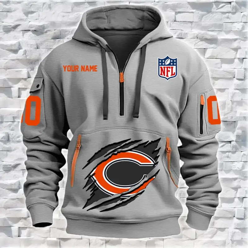 Chicago Bears Personalized Hoodie Image 3