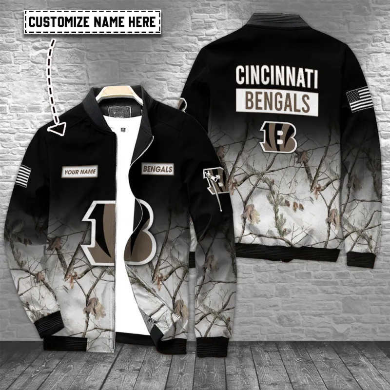 Cincinnati Bengals Personalized Bomber Jacket