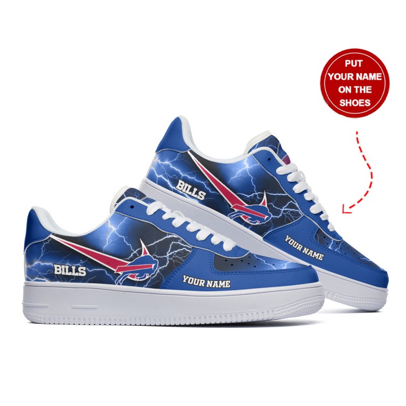 Buffalo Bills Personalized AF1 Shoes - Side View
