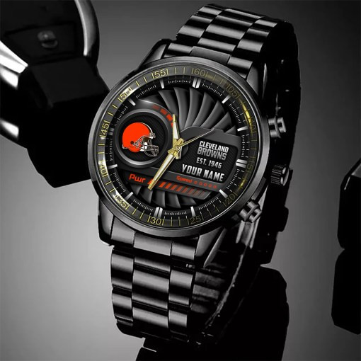 Cleveland Browns Black Fashion Watch Image 3