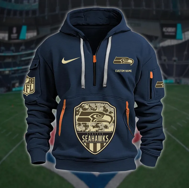 Seattle Seahawks Quarter Zip Hoodie