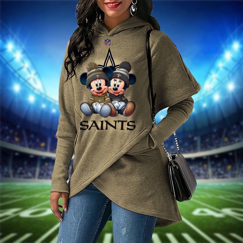 New Orleans Saints Women Irregular Hoodie