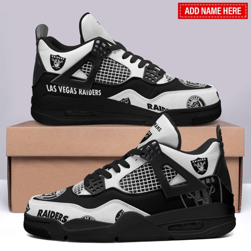 Las Vegas Raiders AJ4 Sneaker Design