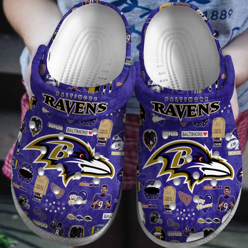Baltimore Ravens Clogs Shoes