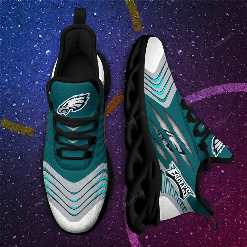Philadelphia Eagles Yezy Running Sneakers Back View