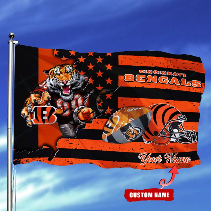 Cincinnati Bengals Personalized Flag