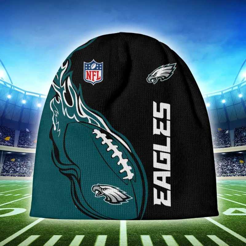 Philadelphia Eagles Personalized Wool Beanie Side View