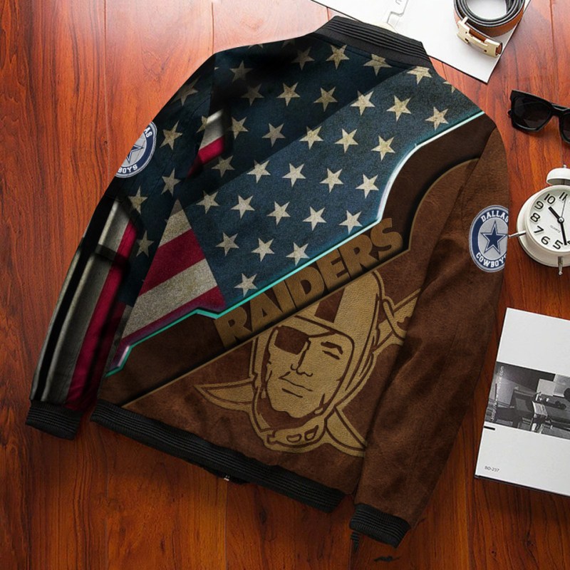 Las Vegas Raiders Personalized Bomber Jacket