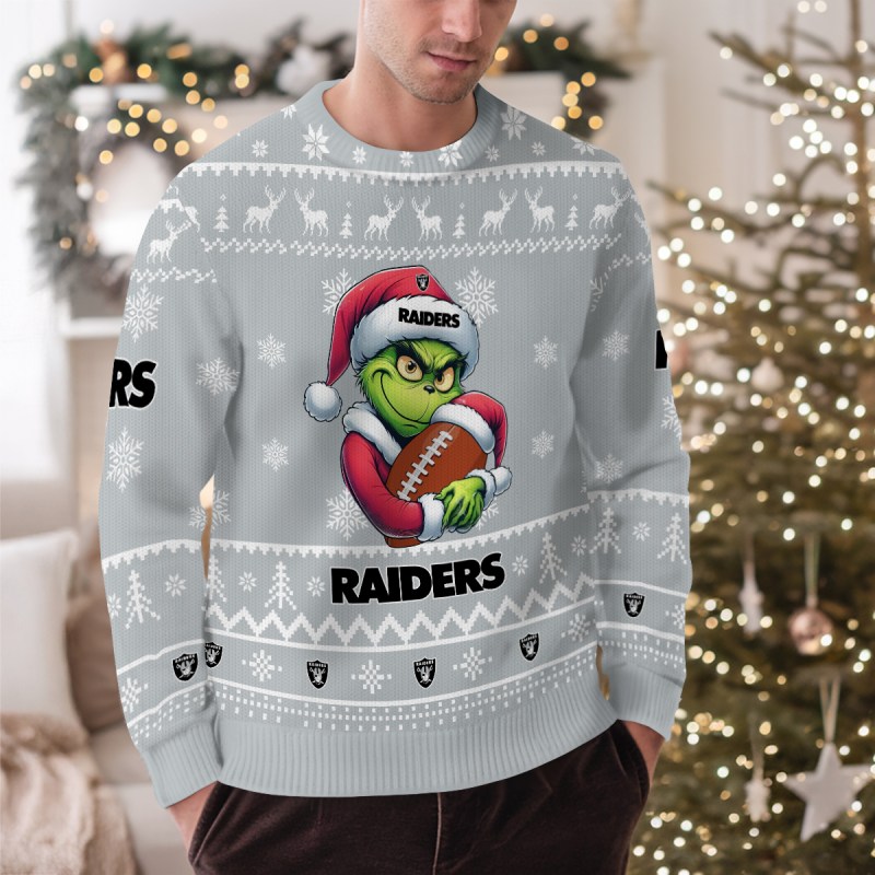 Las Vegas Raiders Ugly Christmas Sweater Outdoor
