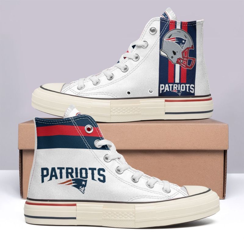 New England Patriots High Top Canvas Shoes