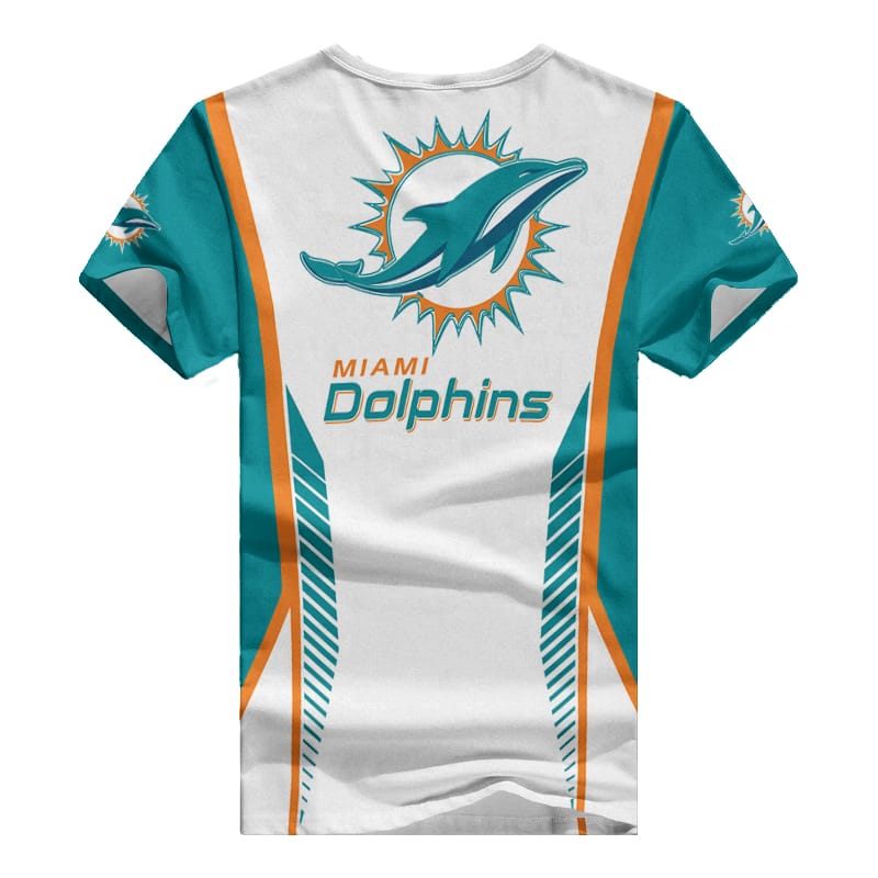 Miami Dolphins V-neck Women T-shirt Mockup 3