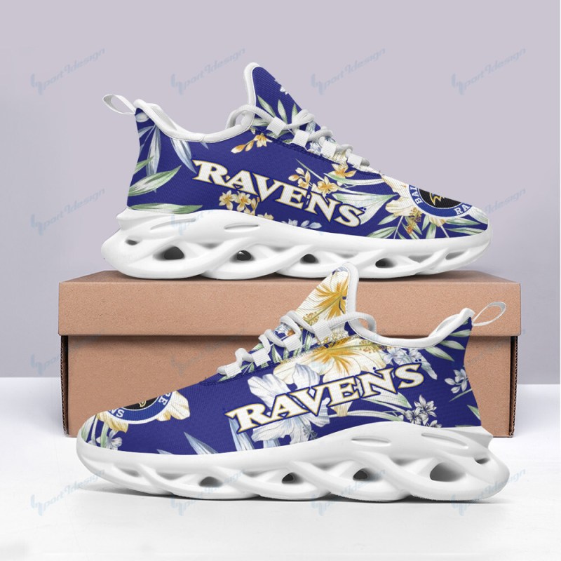 Baltimore Ravens Yezy Running Sneakers Side View