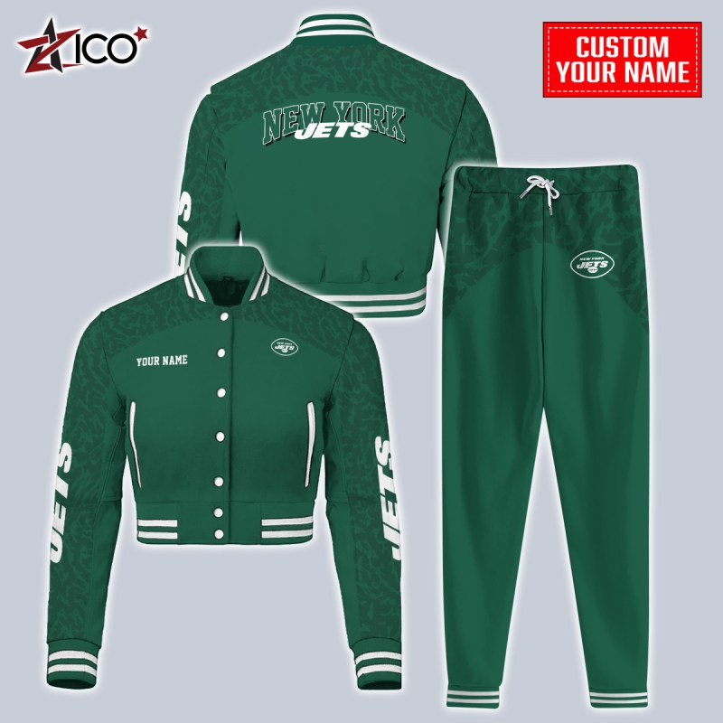 NY Jets Varsity Jacket Image 2