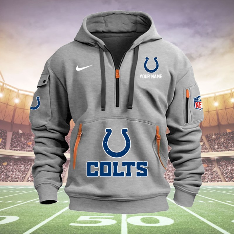 Indianapolis Colts Quarter Zip Hoodie Image 4