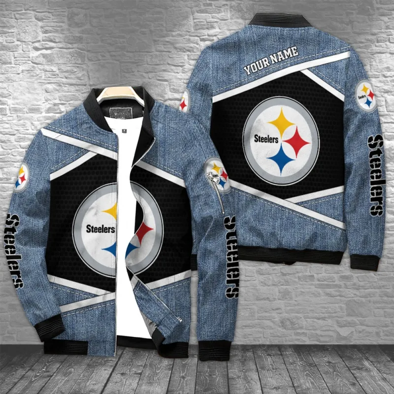 Pittsburgh Steelers Bomber Jacket Front View