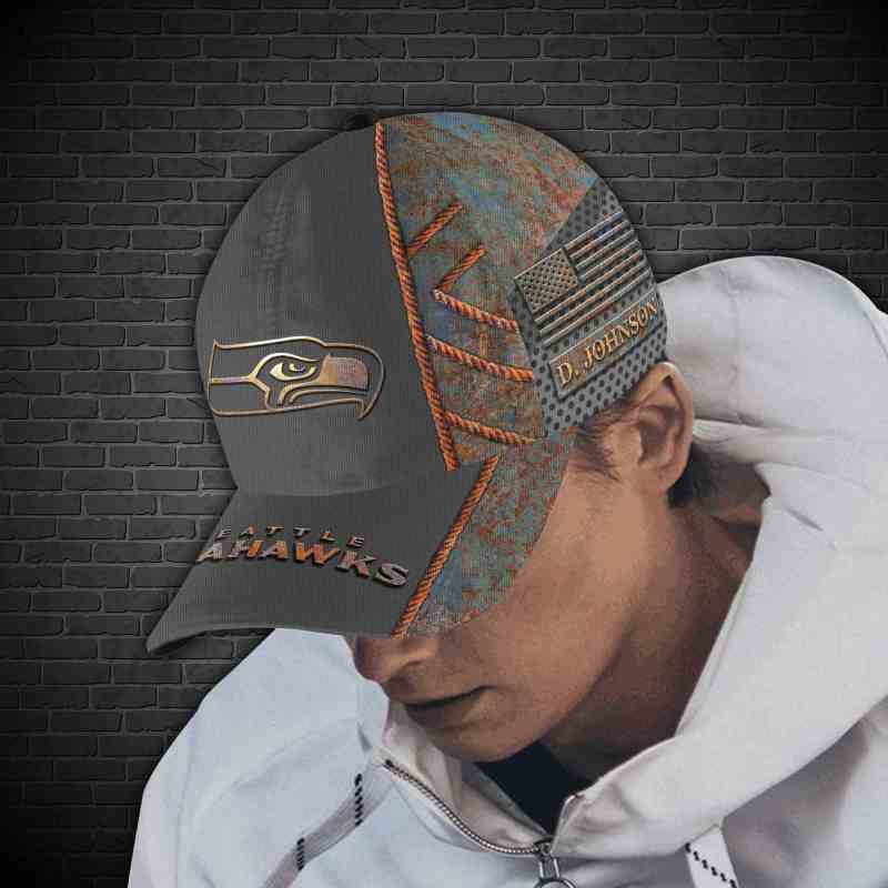 Seattle Seahawks Personalized Classic Cap Side View