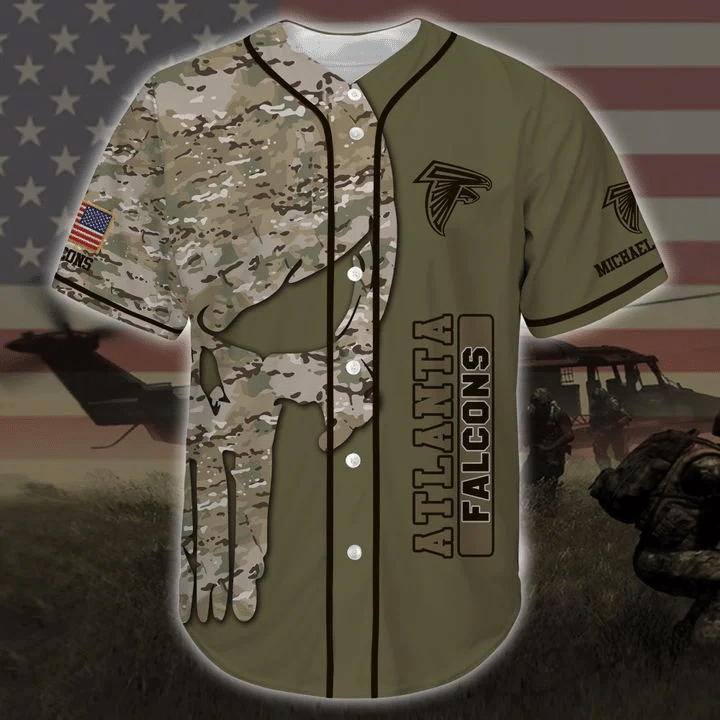 Personalized Atlanta Falcons Baseball Jersey