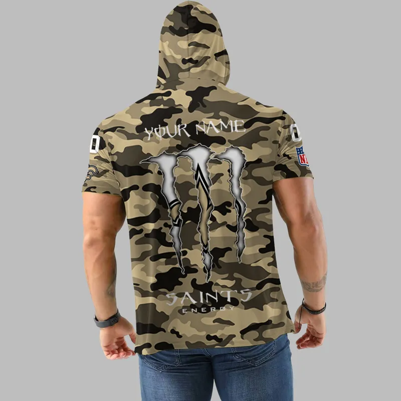 New Orleans Saints Camo Hoodie Back