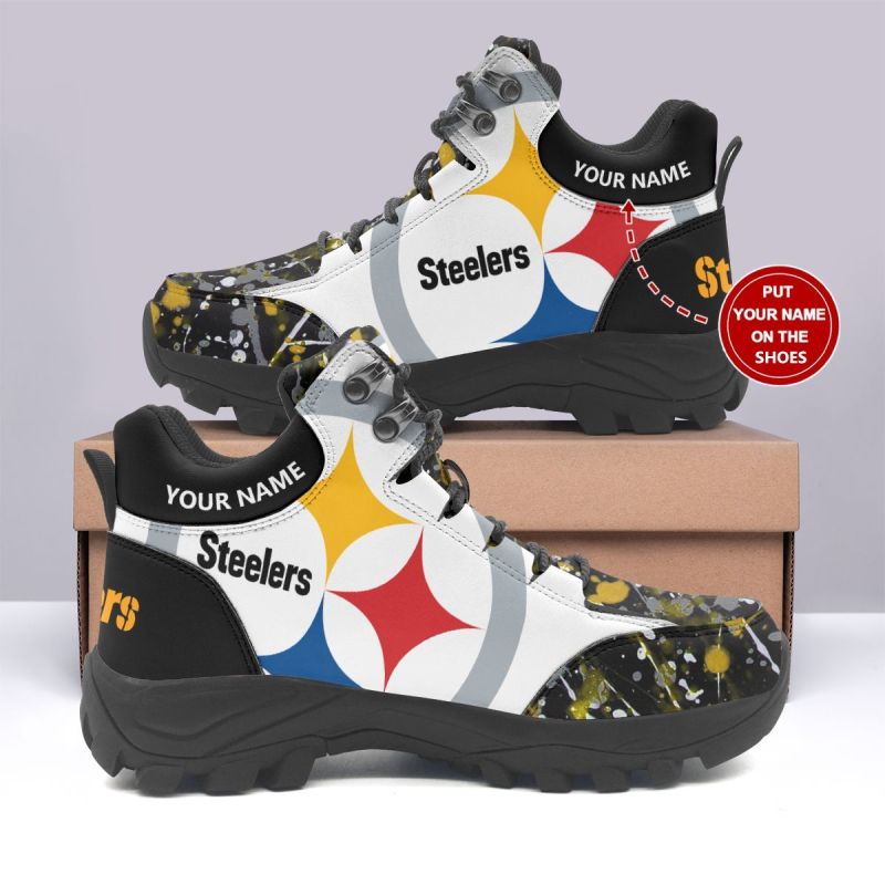 Pittsburgh Steelers Personalized Hiking Shoes Side View