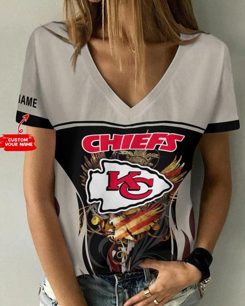 Kansas City Chiefs V-neck T-shirt