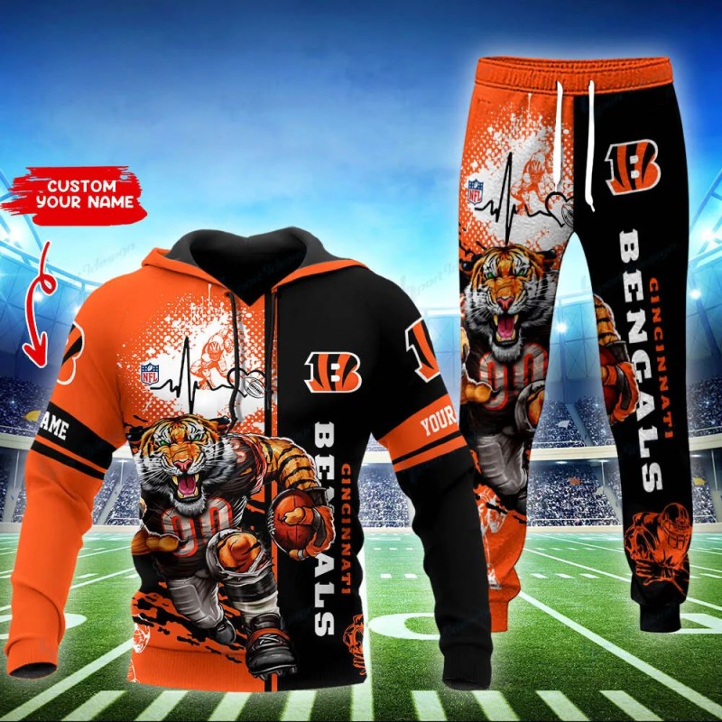 Cincinnati Bengals Personalized Hoodie and Jogger Set