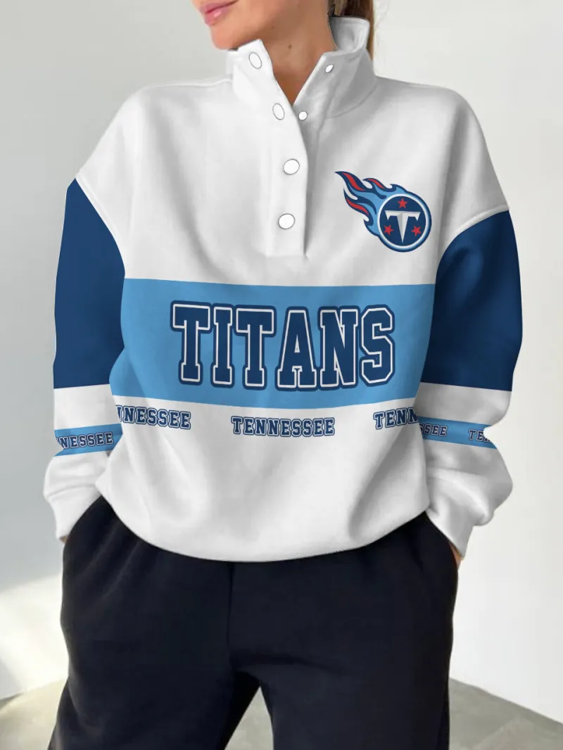 Tennessee Titans Casual Colorful Stand Collar Sweatshirt