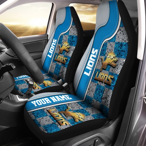 Detroit Lions Personalized Car Seat Cover