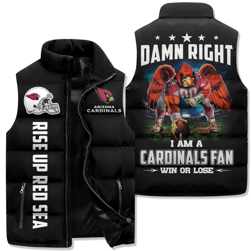 Arizona Cardinals Premium Sleeveless Puffer Jacket