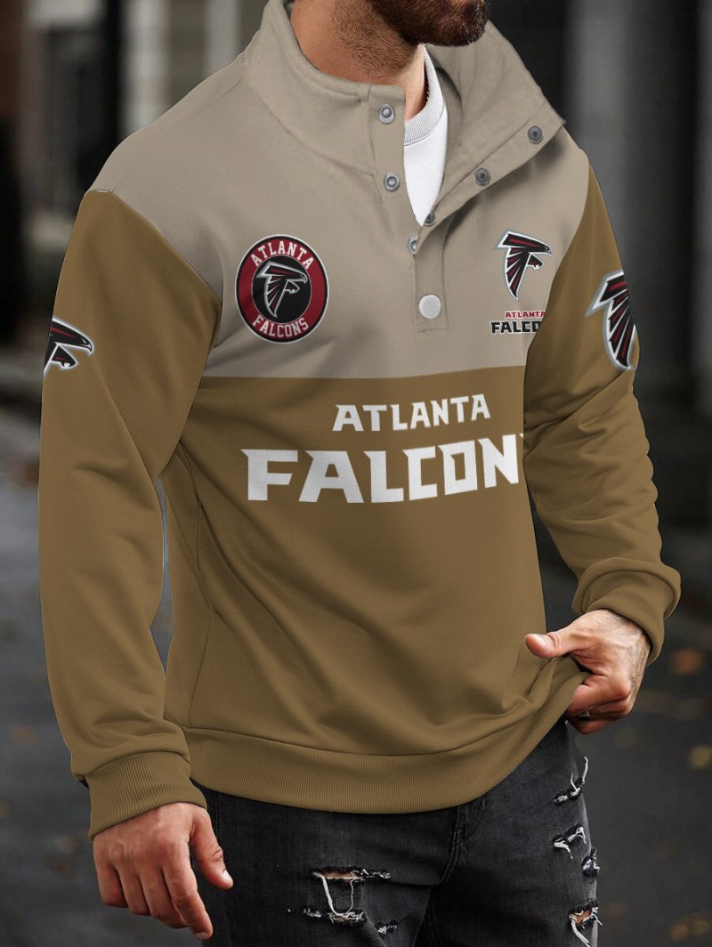 Atlanta Falcons Casual Colorful Stand Collar Sweatshirt