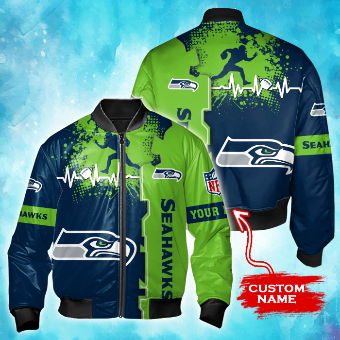 Seattle Seahawks Bomber Jacket Front View