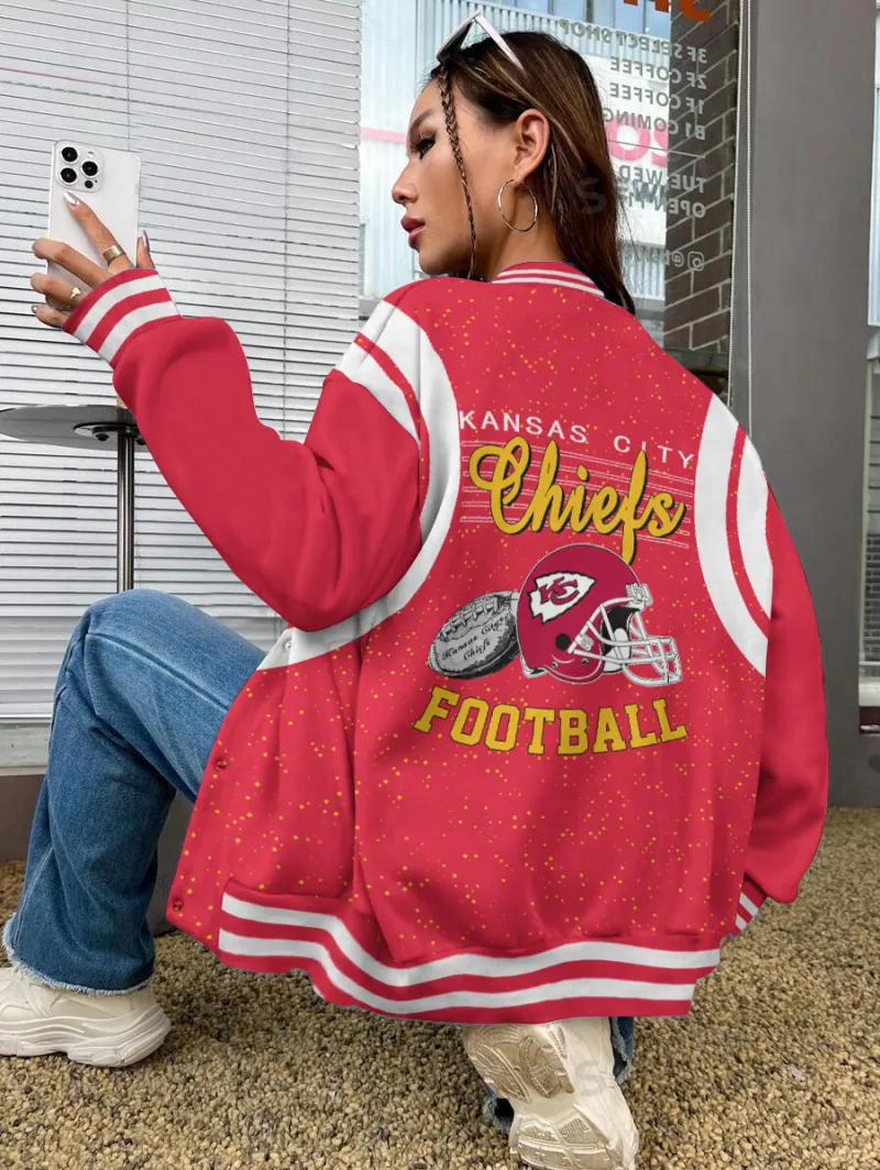 Kansas City Chiefs Varsity Jacket Back View