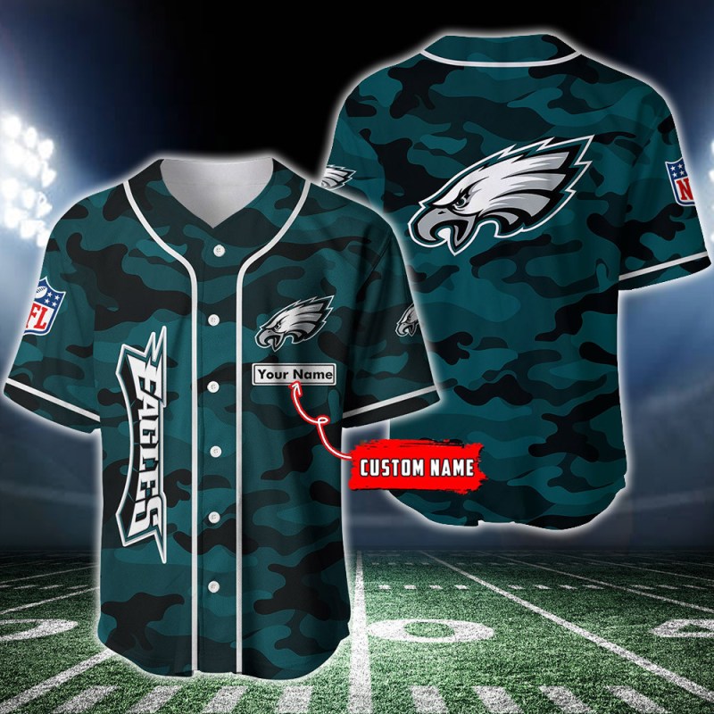 Philadelphia Eagles Personalized Baseball Jersey